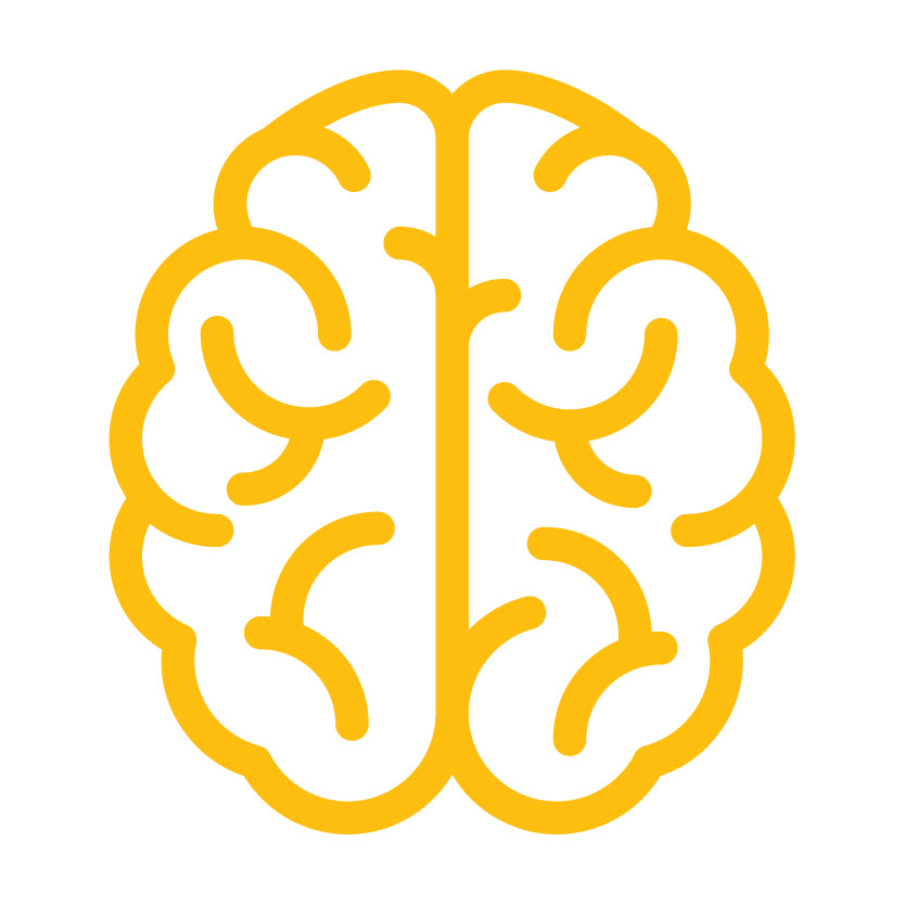 Yellow brain icon