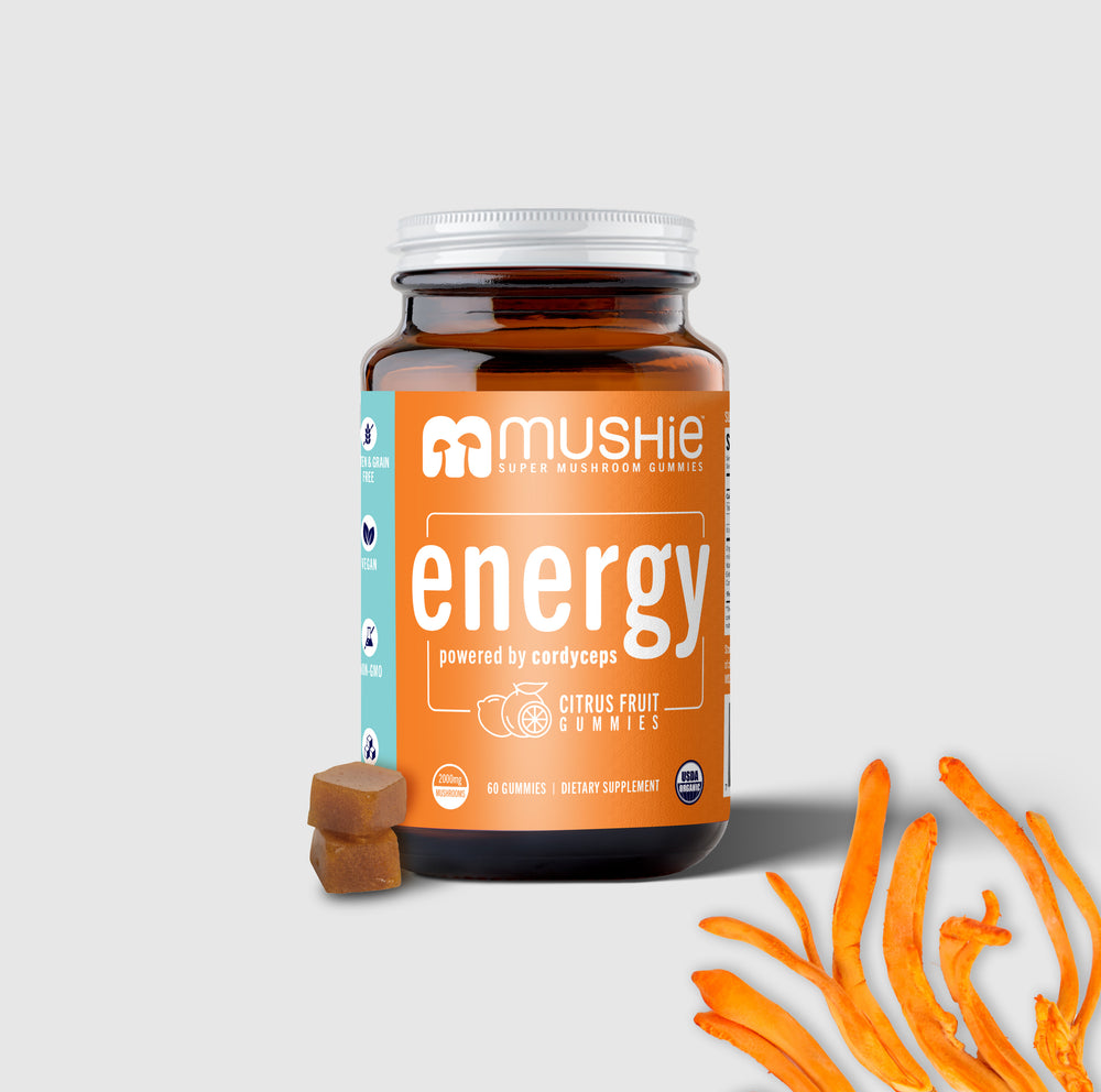 ENERGY | Organic Cordyceps Mushroom Gummies Bottle - Front